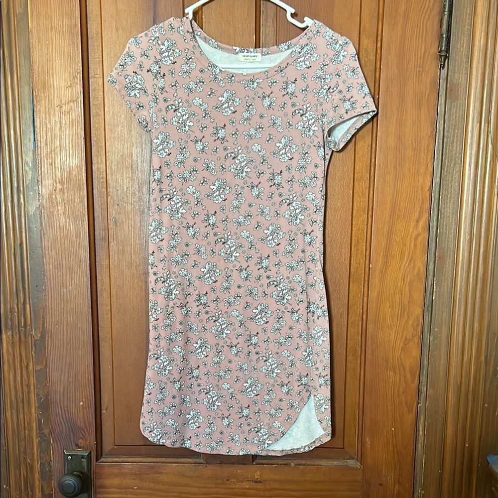 Heart & Hips Pink Orange Sheath Mini Dress